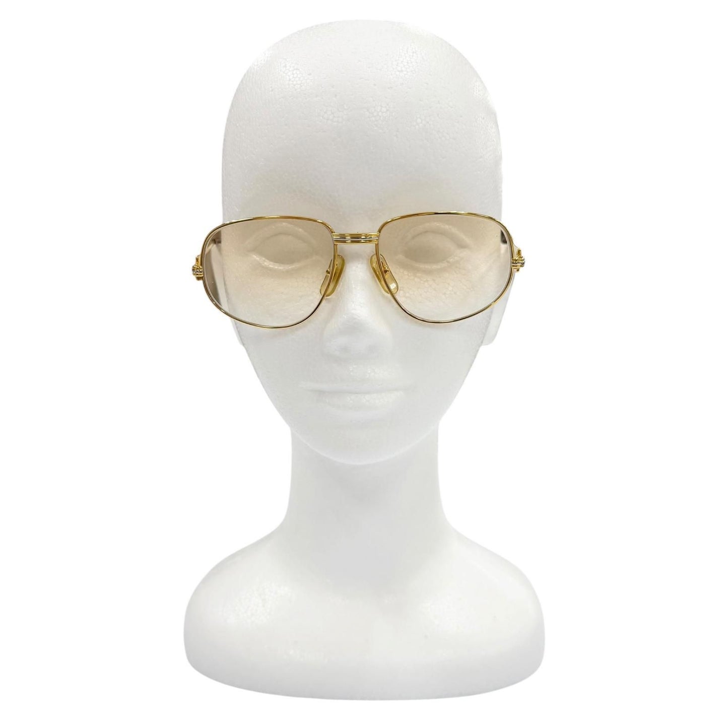 Cartier Vintage Trinity Gradient Lens Eyewear Sunglasses Gold Bordeaux — view 3