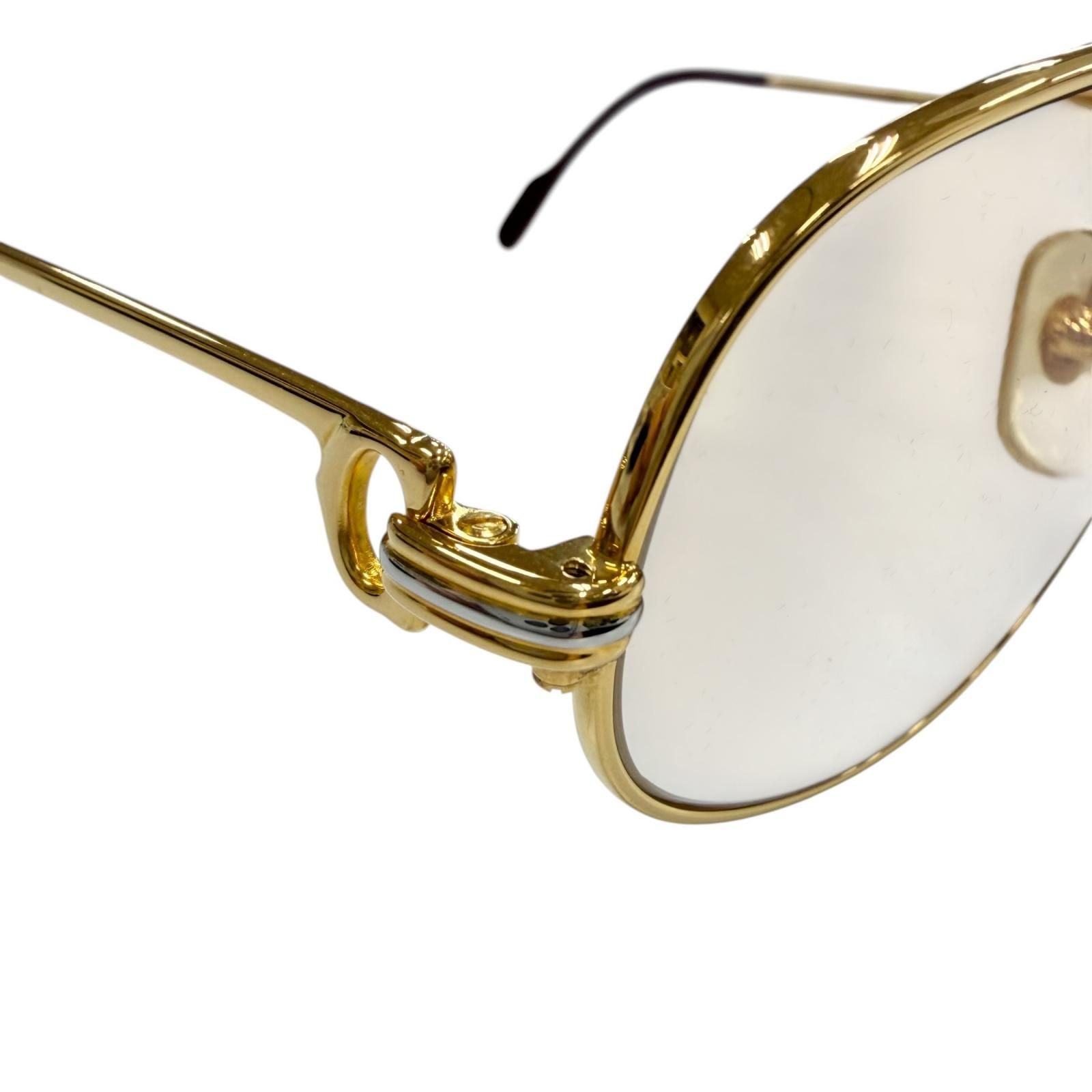 Cartier Vintage Trinity Gradient Lens Eyewear Sunglasses Gold Bordeaux — view 8