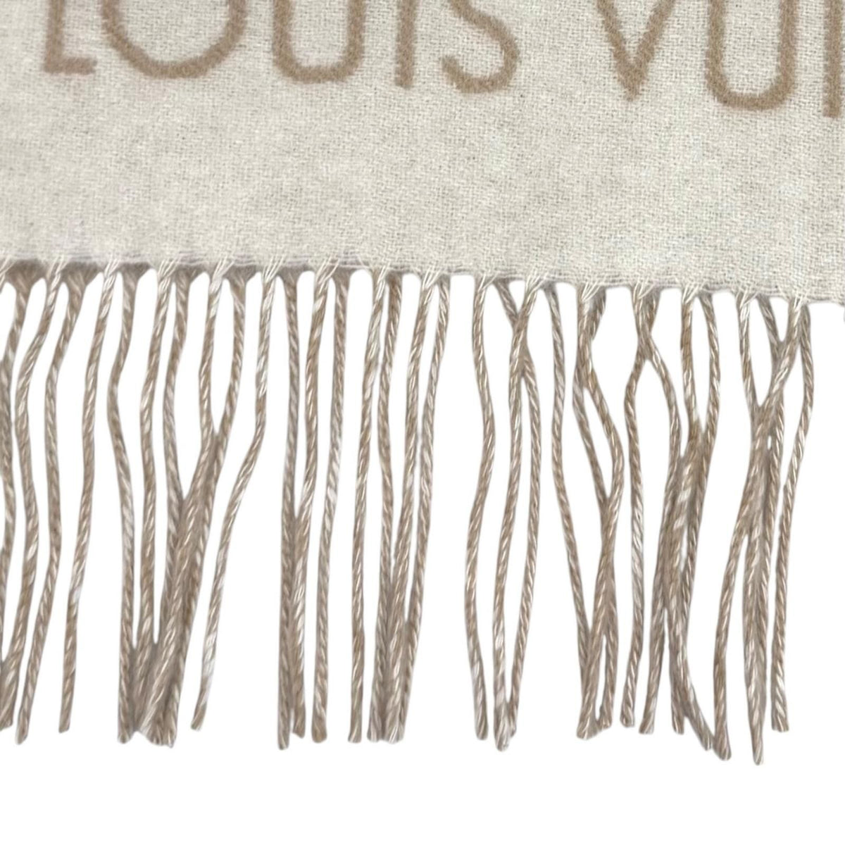 Louis Vuitton Scarf Reykjavik 100% Cashmere Monogram With Fringe 170 45 — view 5