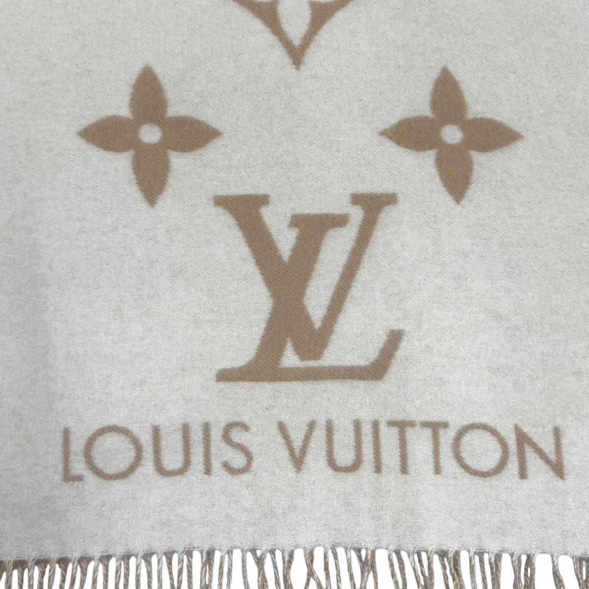 Louis Vuitton Scarf Reykjavik 100% Cashmere Monogram With Fringe 170 45 — view 6