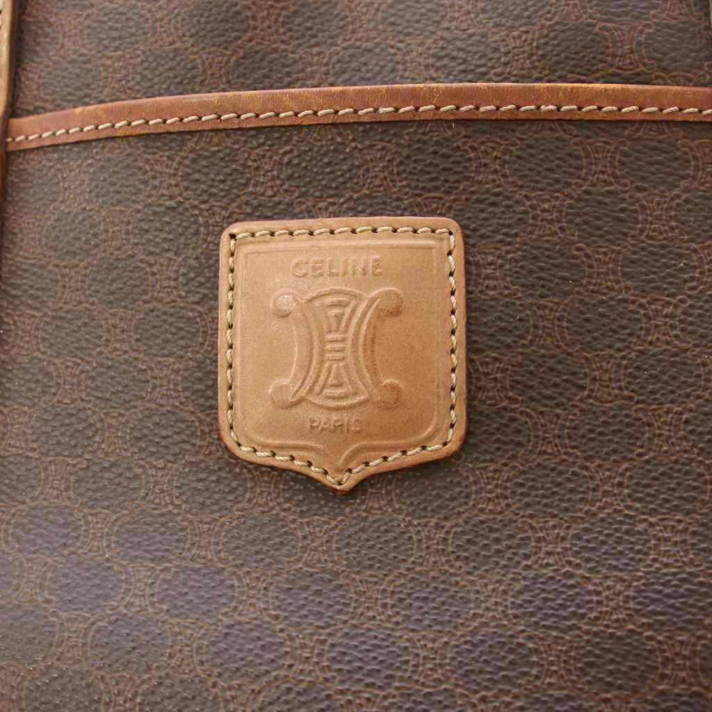 Celine Macadam Pattern Boston Bag Brown KH — view 7
