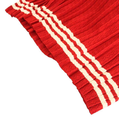 Gucci Adidas Originals Pleated Pants Easy Wide Elastic Waist Petticoat Silk L — view 6