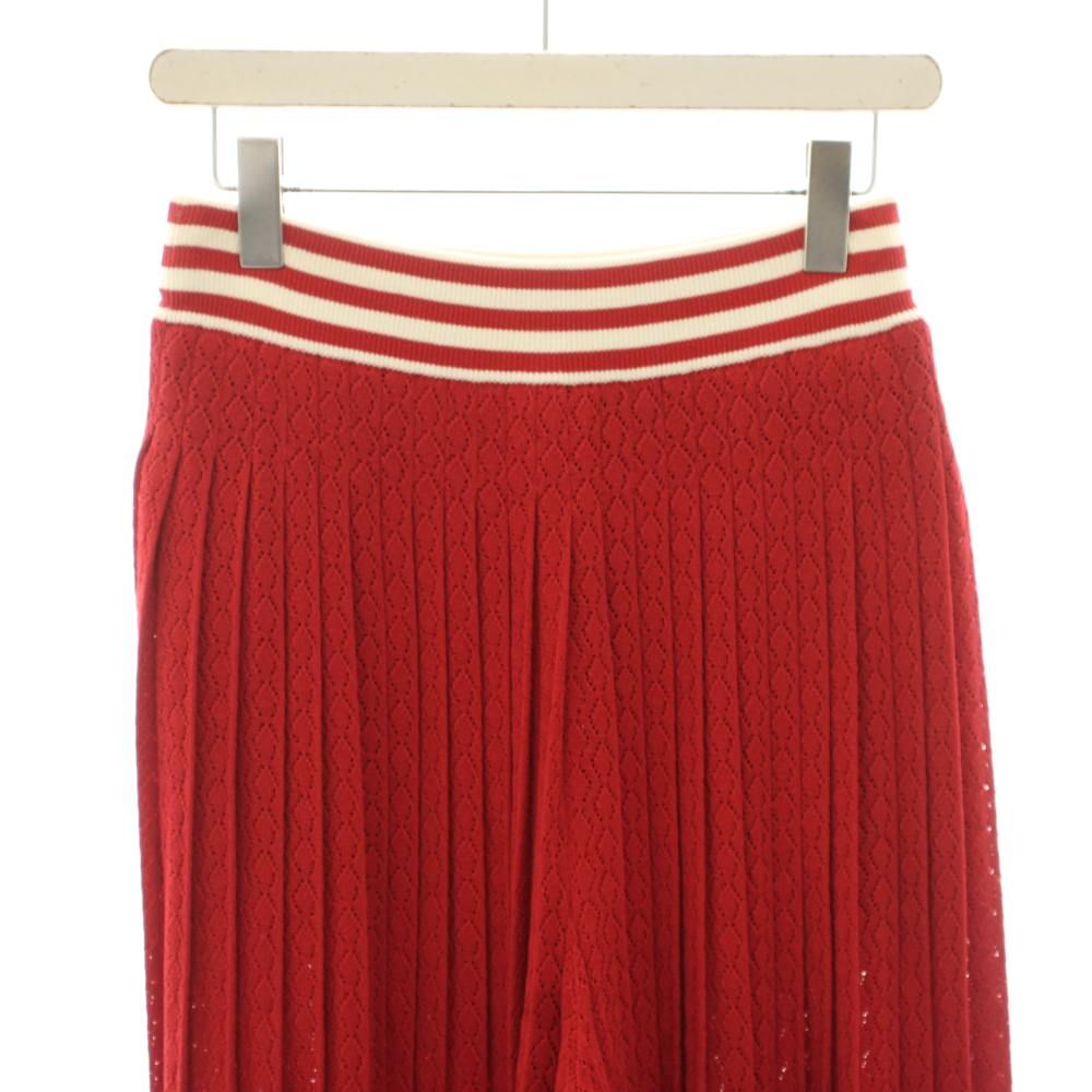 Gucci Adidas Originals Pleated Pants Easy Wide Elastic Waist Petticoat Silk L — view 5