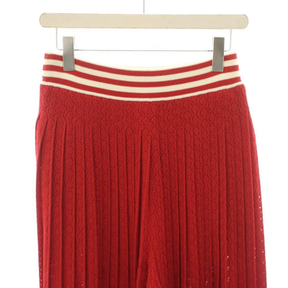 Gucci Adidas Originals Pleated Pants Easy Wide Elastic Waist Petticoat Silk L — view 5