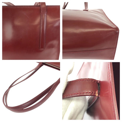 Prada Spazzolato Wine Red Bordeaux Patent Leather Shoulder Bag — view 6
