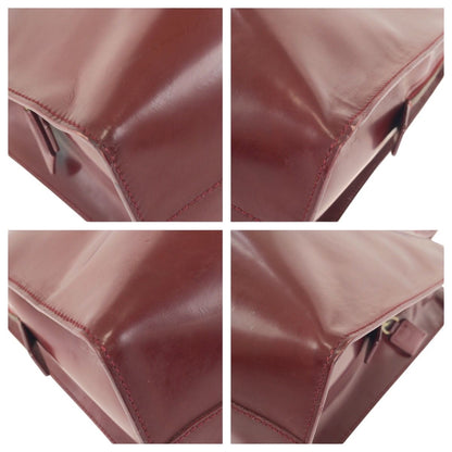 Prada Spazzolato Wine Red Bordeaux Patent Leather Shoulder Bag — view 3
