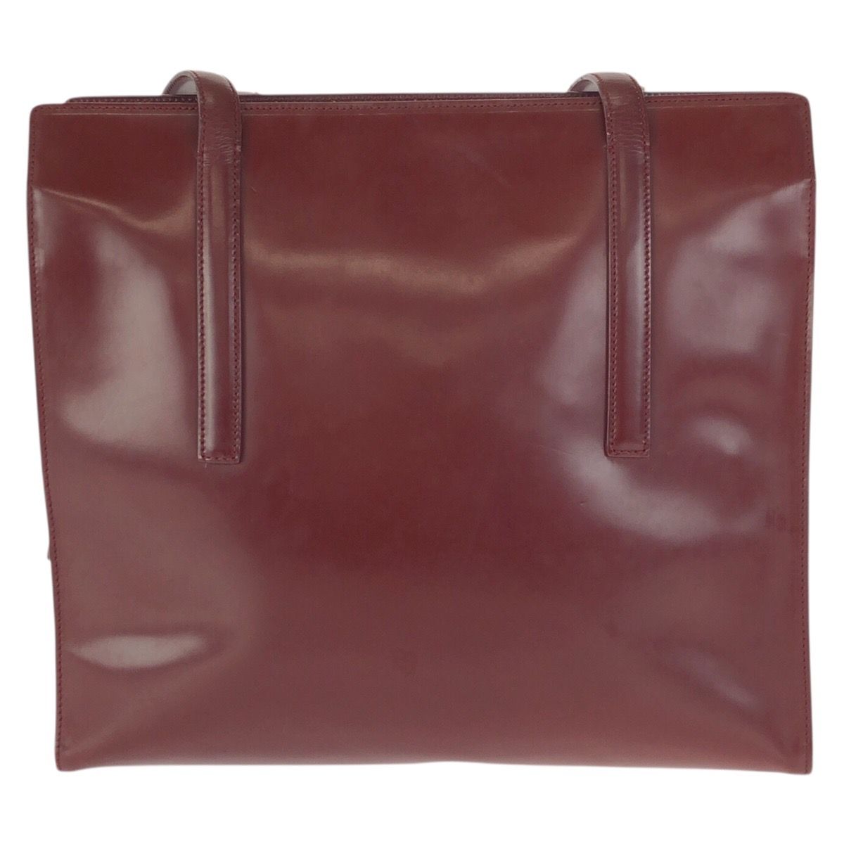 Prada Spazzolato Wine Red Bordeaux Patent Leather Shoulder Bag — view 2