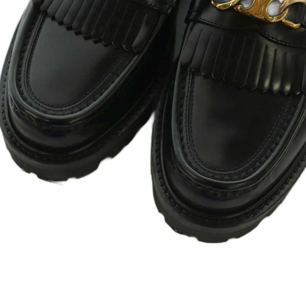 Celine With Triomphe Chain Margaret Loafers Leather Black 38 — view 3