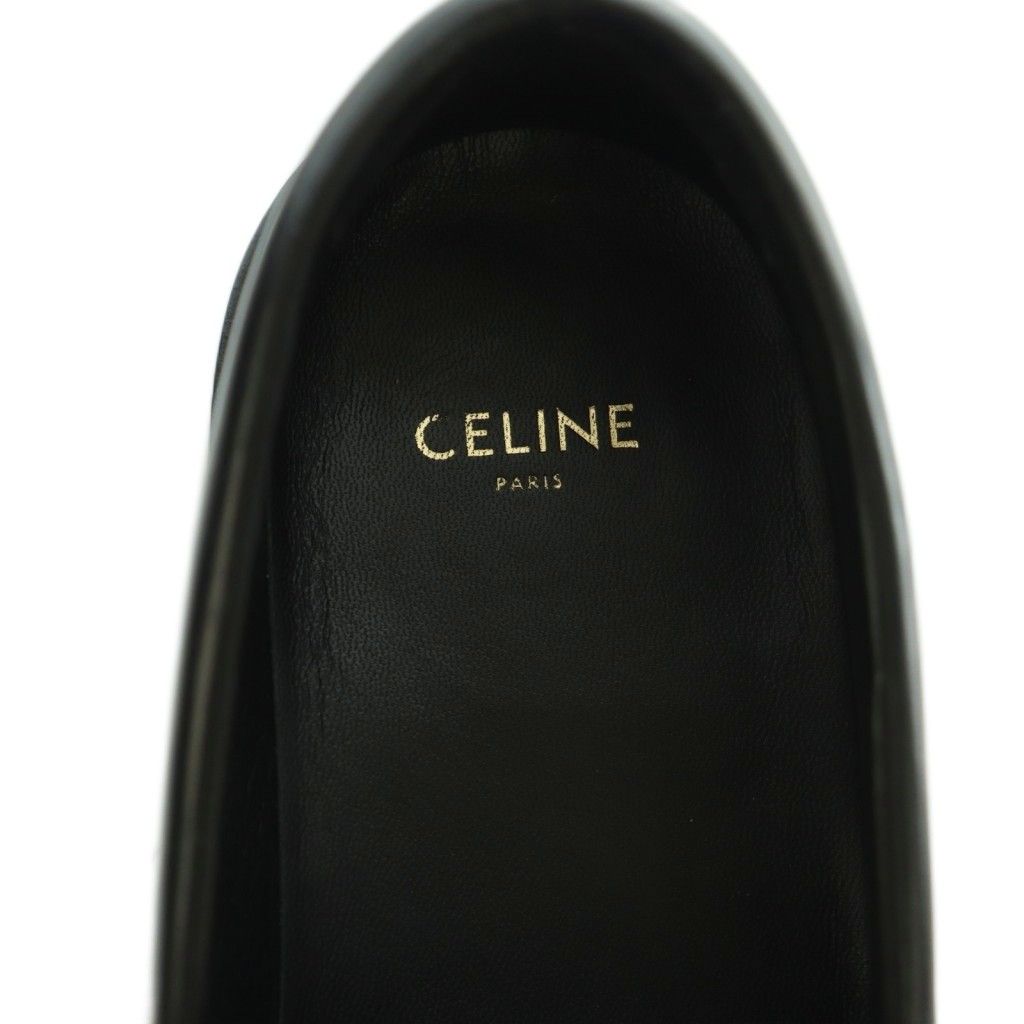 Celine With Triomphe Chain Margaret Loafers Leather Black 38 — view 8