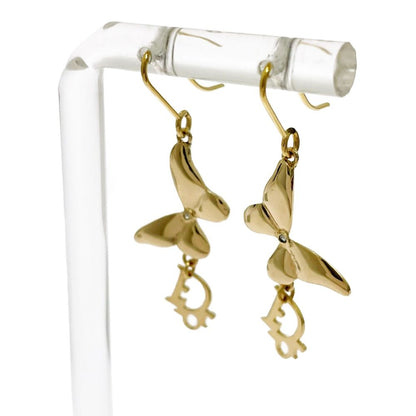 Dior Swing Butterfly Earrings Gold — view 4