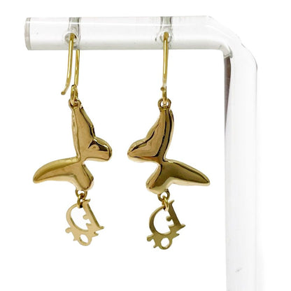 Dior Swing Butterfly Earrings Gold — view 5