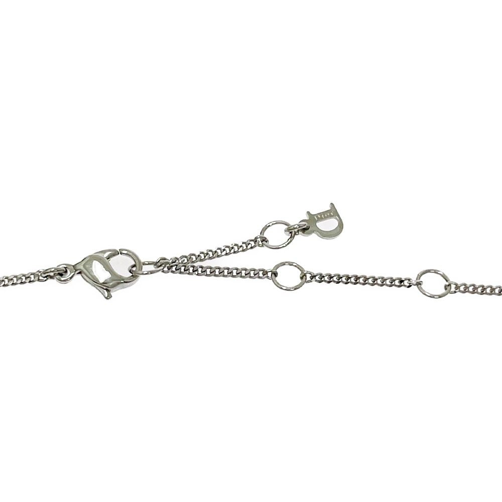 Dior Plated D Logo Belt Necklace Silver — view 7