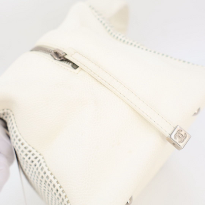 Chanel Perforated Handbag White Mini — view 5