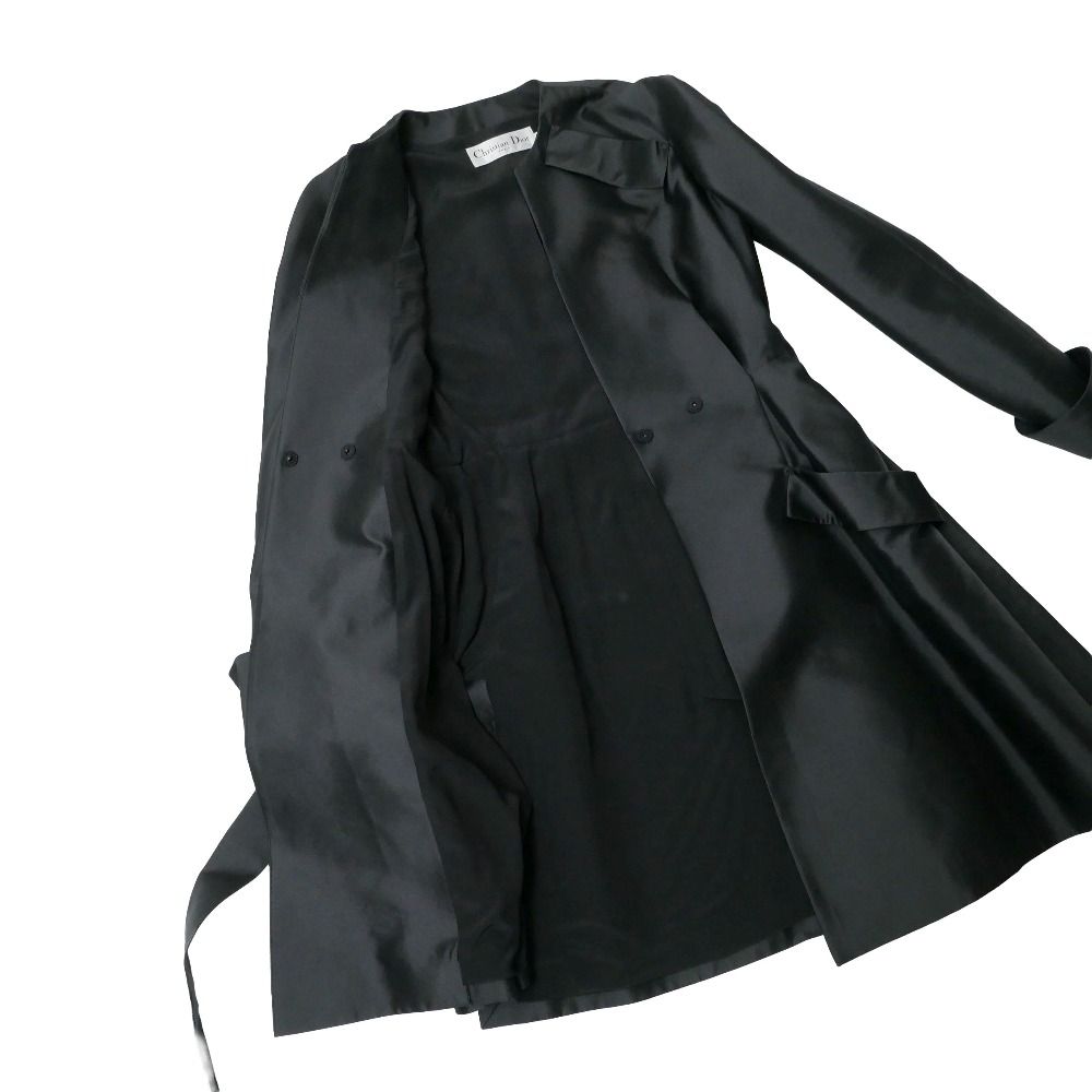 Dior Coat 38 Total Silk Belted — view 5