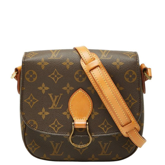 Louis Vuitton Monogram Saint Cloud MM Crossbody Shoulder Bag Brown Leather