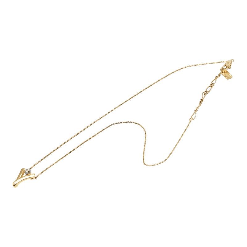 Saint Laurent Chain Pendant Gold Plated Rhinestone — view 4