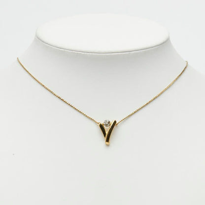 Saint Laurent Chain Pendant Gold Plated Rhinestone — view 7