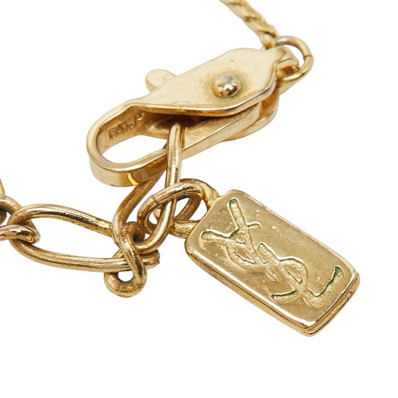Saint Laurent Chain Pendant Gold Plated Rhinestone — view 6