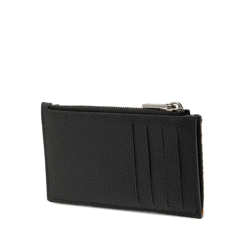 Dior Oblique Zip Card Holder Coin Case Fragment Beige Navy Jacquard — view 2