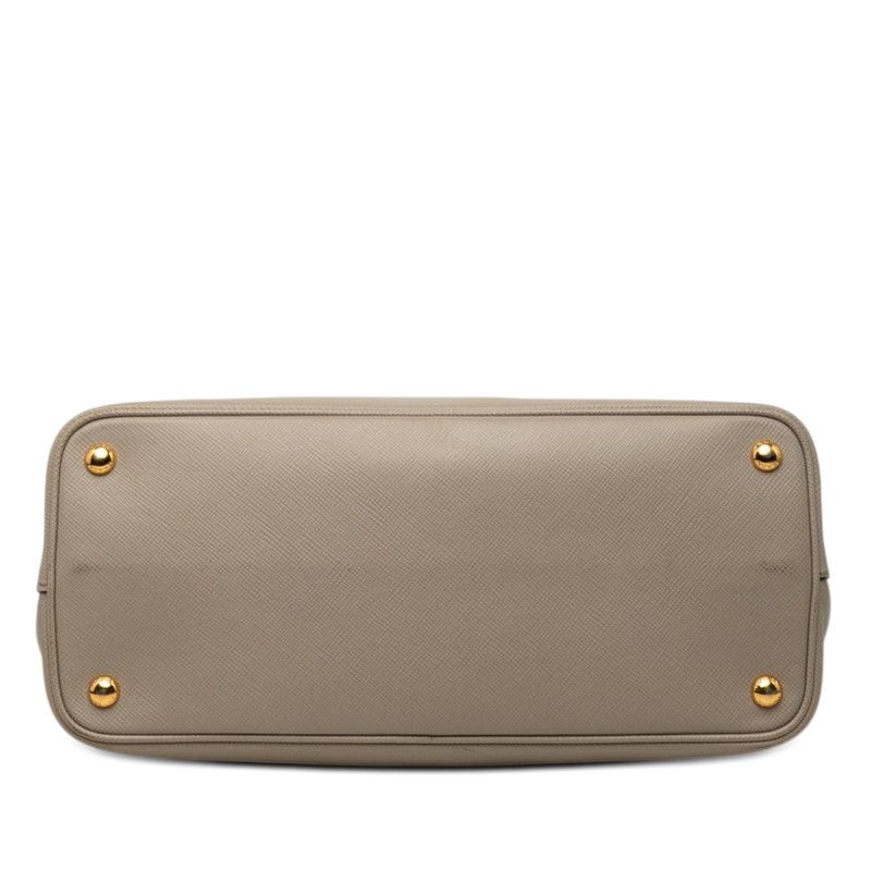 Prada Cuir Double 2-Way Shoulder Bag Beige Saffiano Leather — view 3