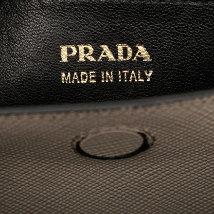 Prada Cuir Double 2-Way Shoulder Bag Beige Saffiano Leather — view 5