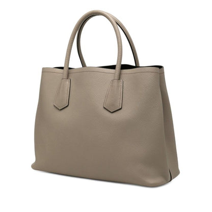 Prada Cuir Double 2-Way Shoulder Bag Beige Saffiano Leather — view 2