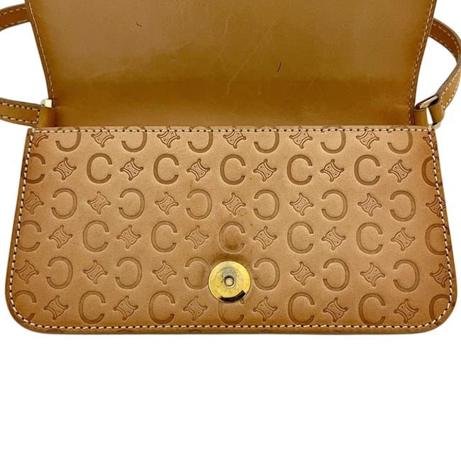 Celine Shoulder Bag Beige C Macadam Leather 1 Flap Pouch — view 4