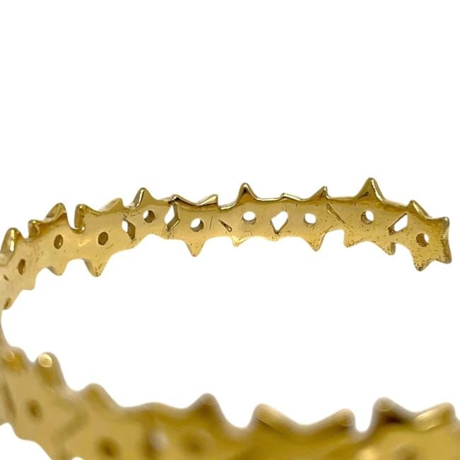 Dior Bangle Gold Golden Bracelet Metal Star — view 5