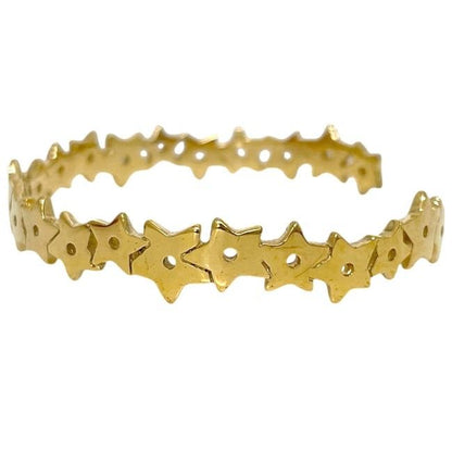 Dior Bangle Gold Golden Bracelet Metal Star — view 3