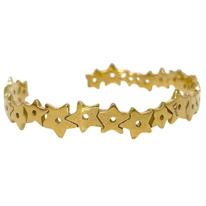 Dior Bangle Gold Golden Bracelet Metal Star — view 2