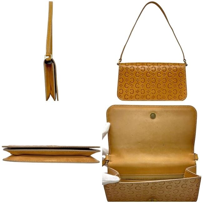 Celine Shoulder Bag Beige C Macadam Leather 1 Flap Pouch — view 2