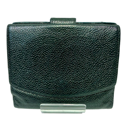 Chanel CC Logo Bifold Wallet Caviar Leather