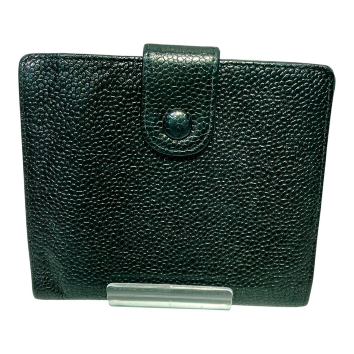 Chanel CC Logo Bifold Wallet Caviar Leather — view 2