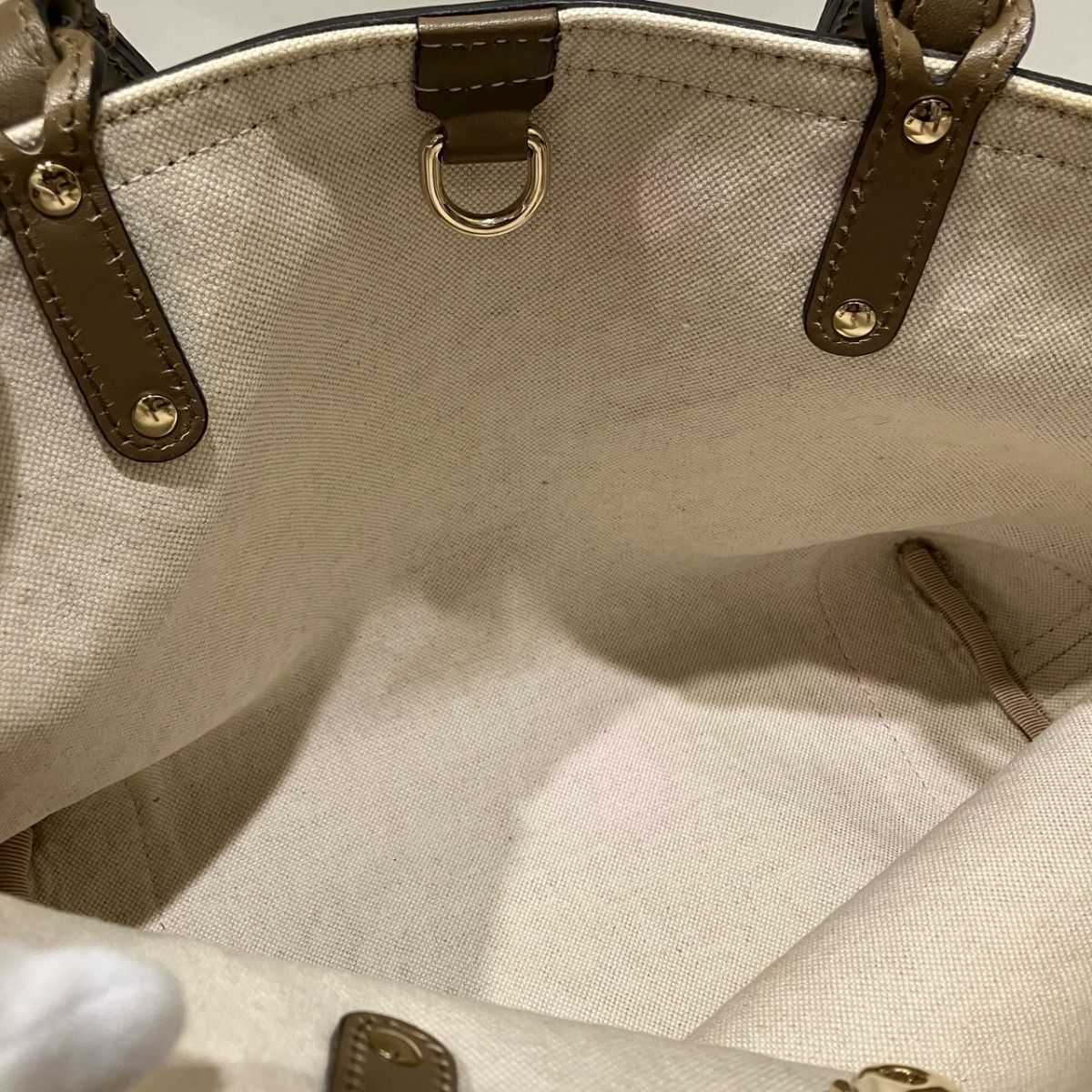 Gucci Diamante Tote Bag Canvas Leather — view 6