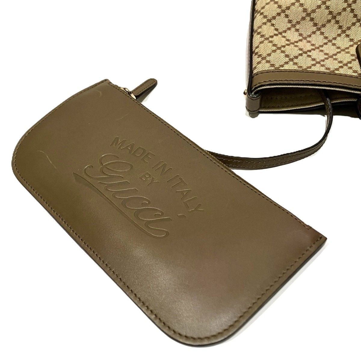 Gucci Diamante Tote Bag Canvas Leather — view 7
