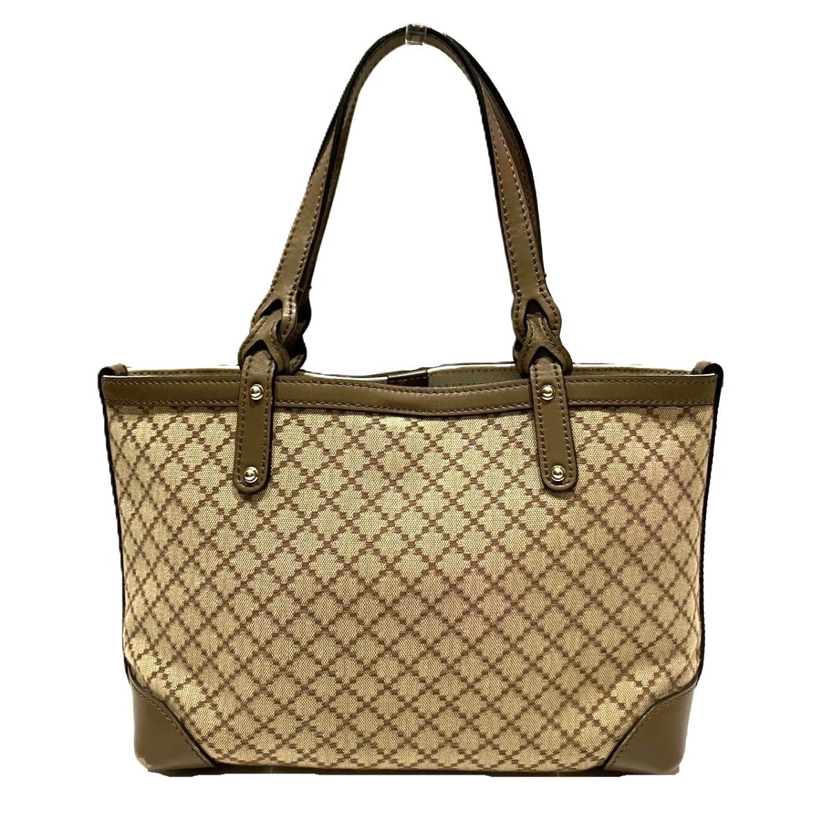 Gucci Diamante Tote Bag Canvas Leather — view 2