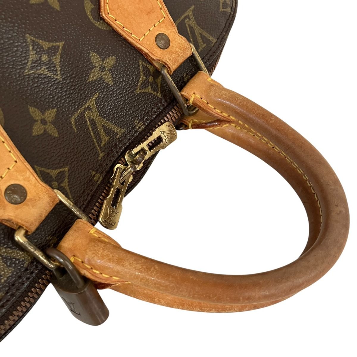 Louis Vuitton Alma Monogram Handbag Leather Canvas — view 7