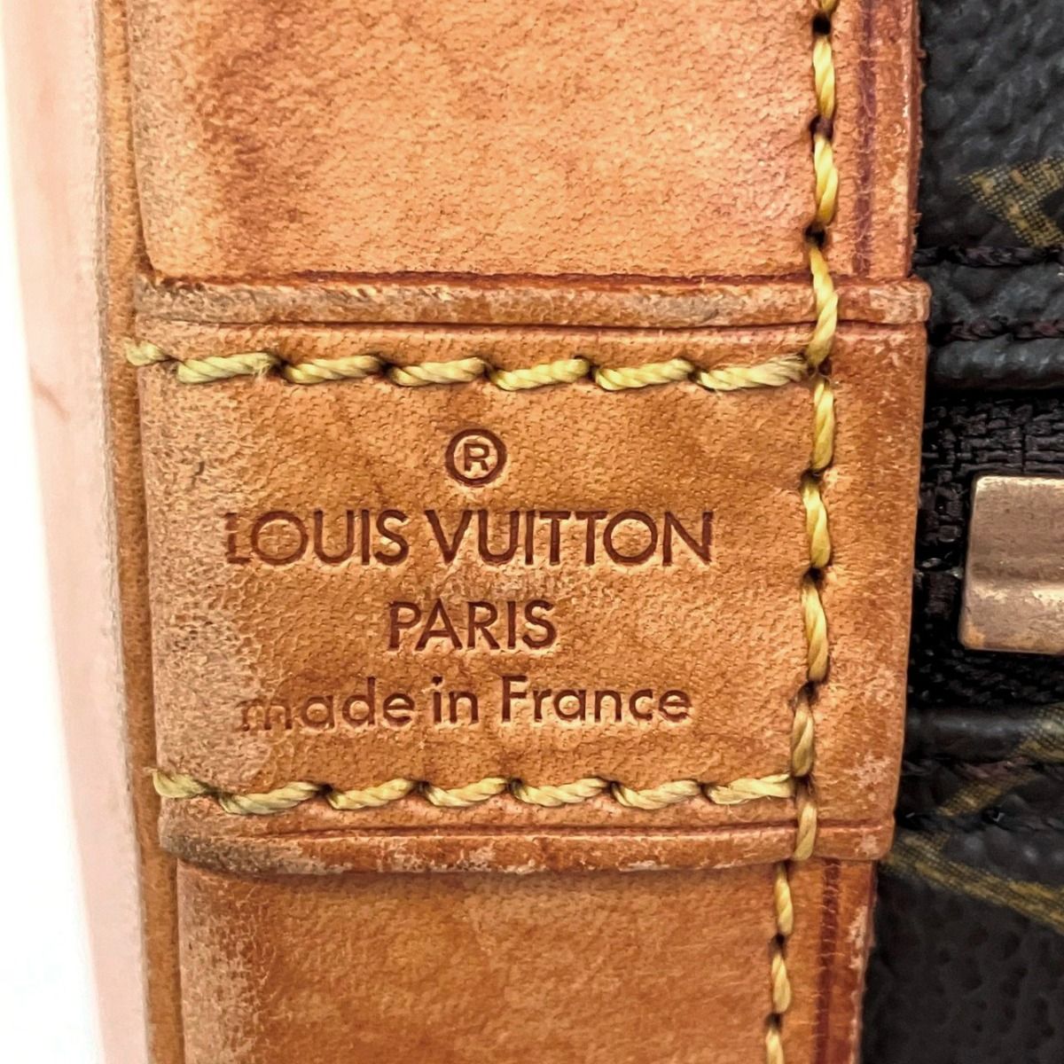 Louis Vuitton Alma Monogram Handbag Leather Canvas — view 4