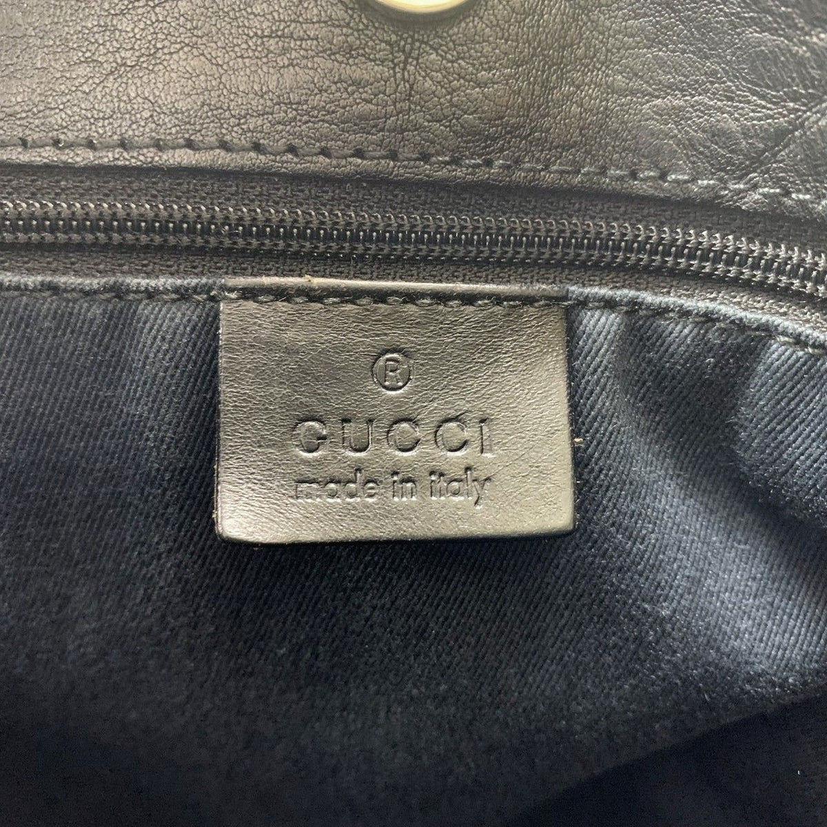 Gucci Tote Shoulder Bag GG Canvas Black — view 8