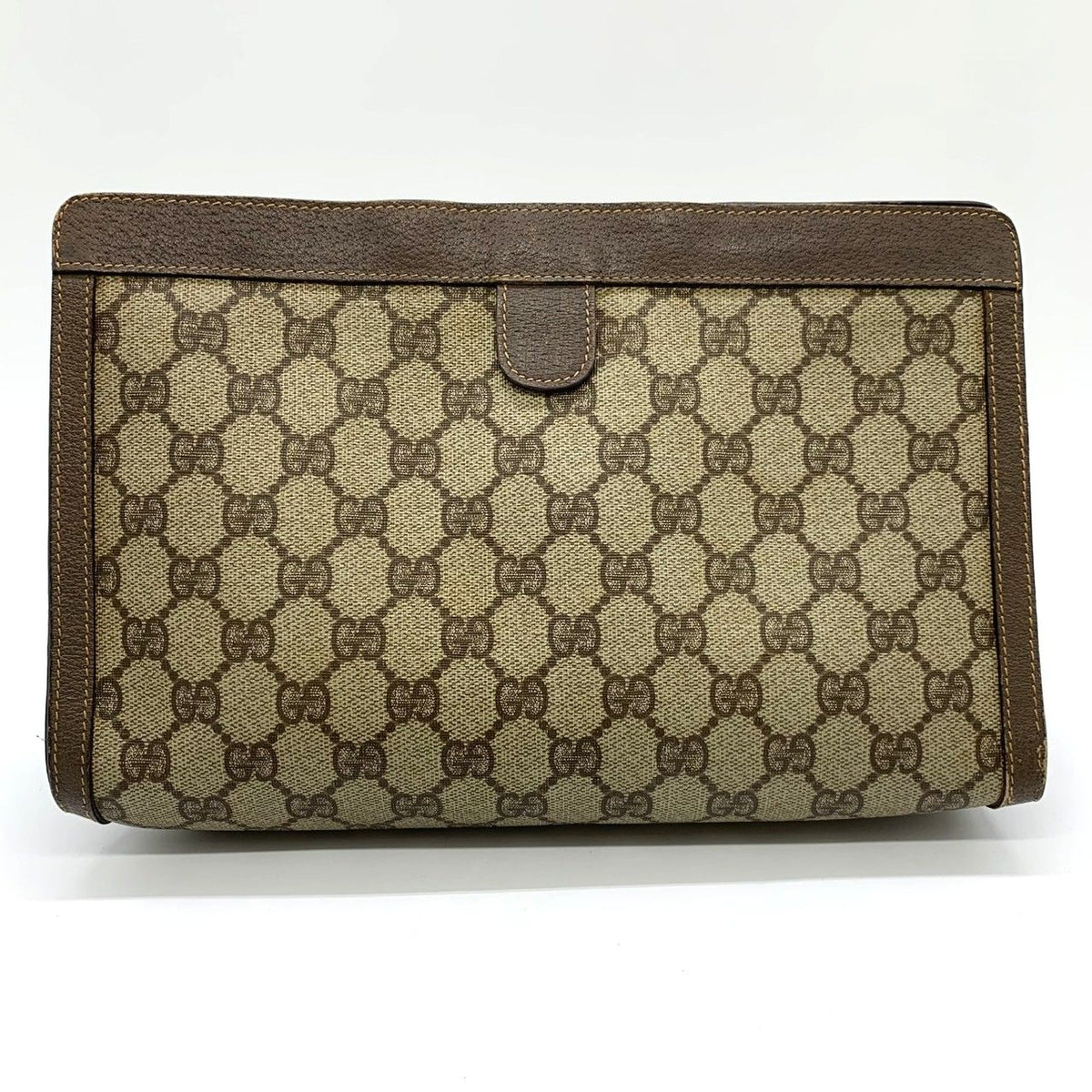 Gucci 014 56 Clutch GG Supreme Canvas Vintage Brown — view 5