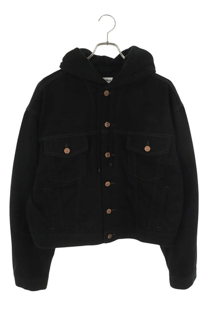 Balenciaga Hooded Cropped Denim Jacket 34