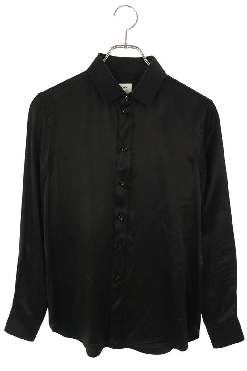 Saint Laurent Paris Silk Long Sleeve Shirt