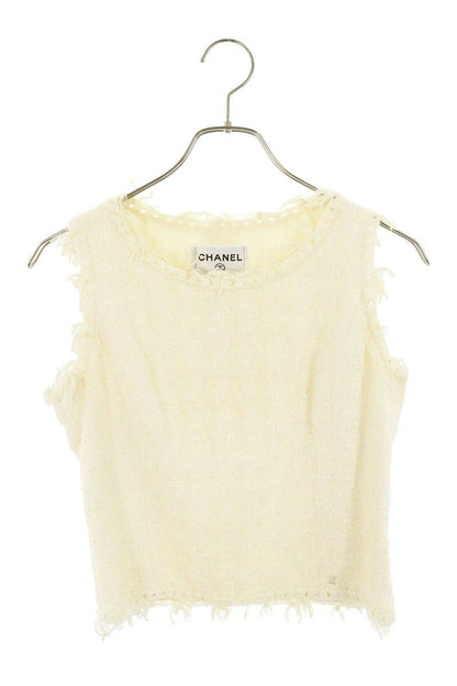 Chanel Side Zip Tweed Sleeveless Top 36