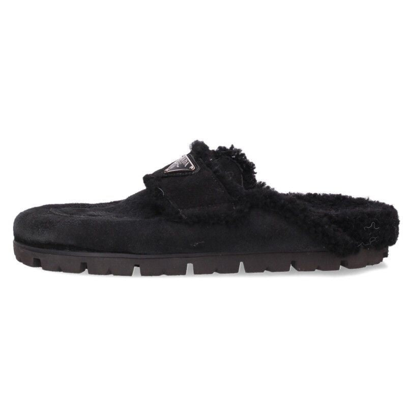 Prada Shearling Sandals With Triangular 38 — view 2