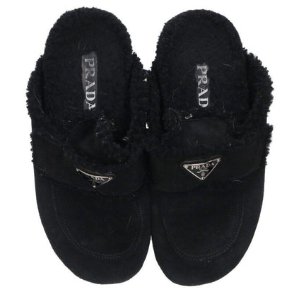 Prada Shearling Sandals With Triangular 38 — view 5