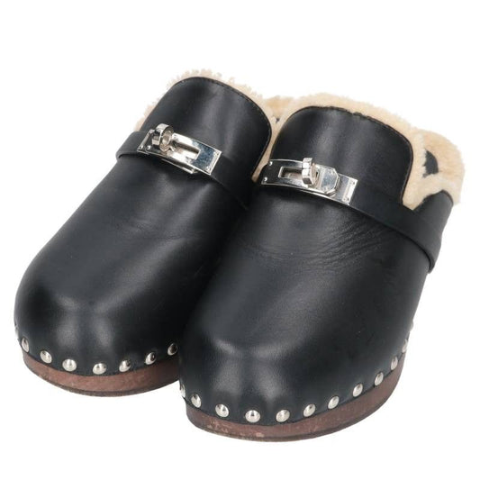 Hermes Carlotta Clogs Kelly Buckle Leather Sandals