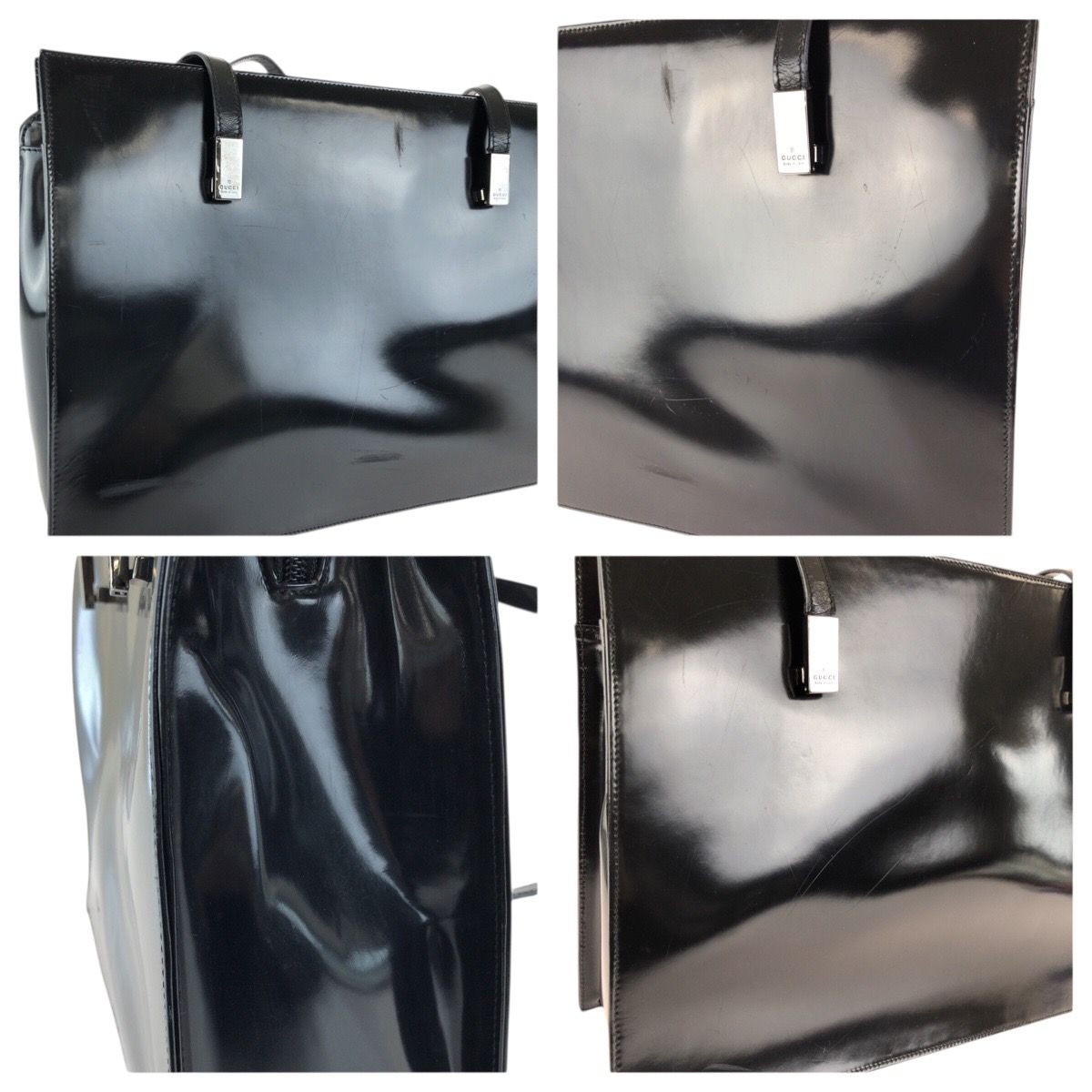 Gucci Black Silver Patent 001 Shoulder Bag — view 5