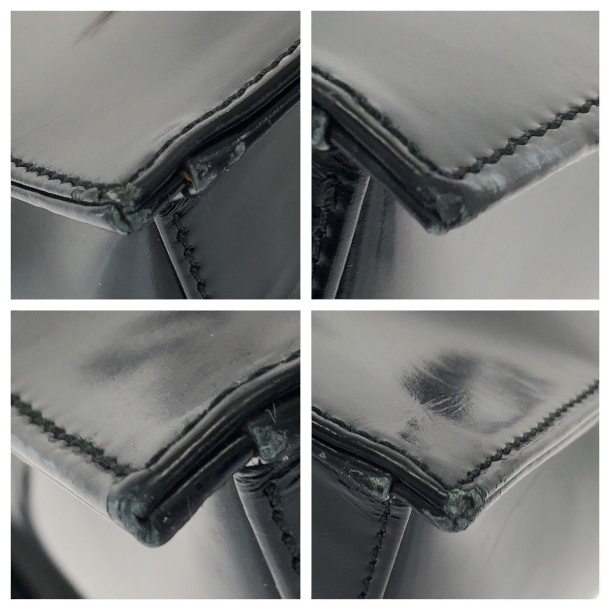 Gucci Black Silver Patent 001 Shoulder Bag — view 3
