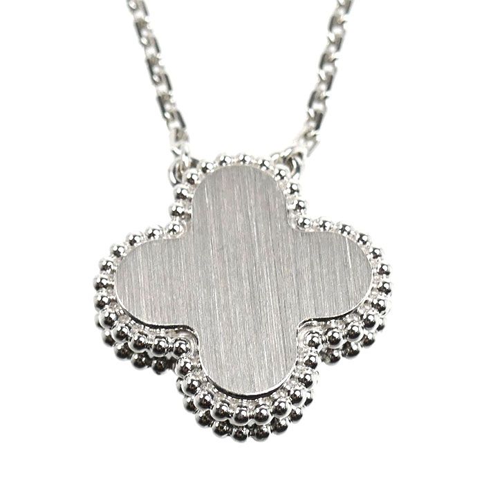 Van Cleef & Arpels 18K White Gold 18K Pink Vintage Alhambra Necklace 37 41 — view 3