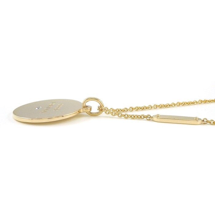 Tiffany & Co Necklace Future Round Charm Vintage 1 Point Diamond 18K Yellow Gold — view 3